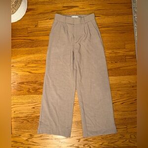 Abercrombie Wide Leg Trousers Taupe Size Small Short